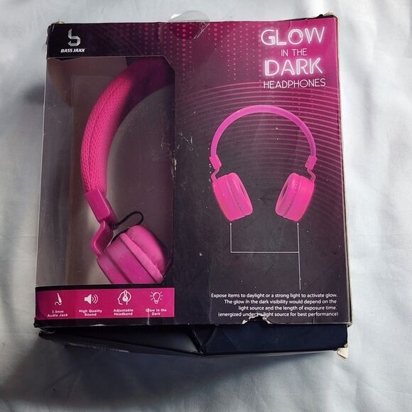 Bass Jaxx "Glow In the Dark" Lightweight Headphones (Wired) BLUE - Picture 1 of 2